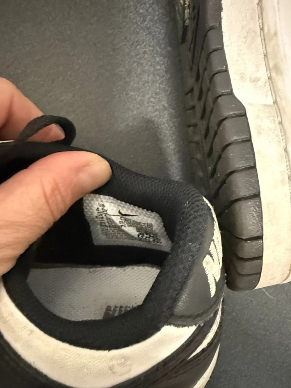 Nike Kids Black and White Low-Top Sneakers